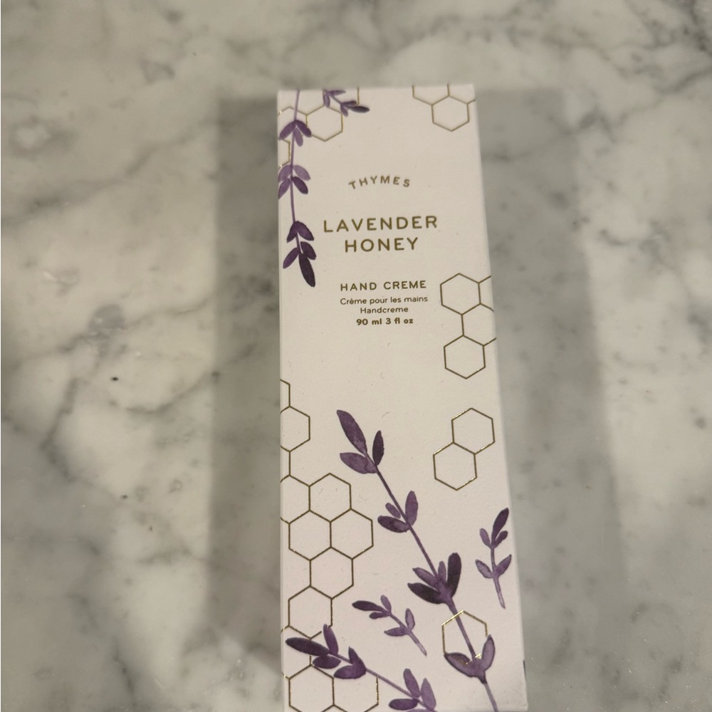 Thymes Lavender Honey Hand Creme - Purple and White